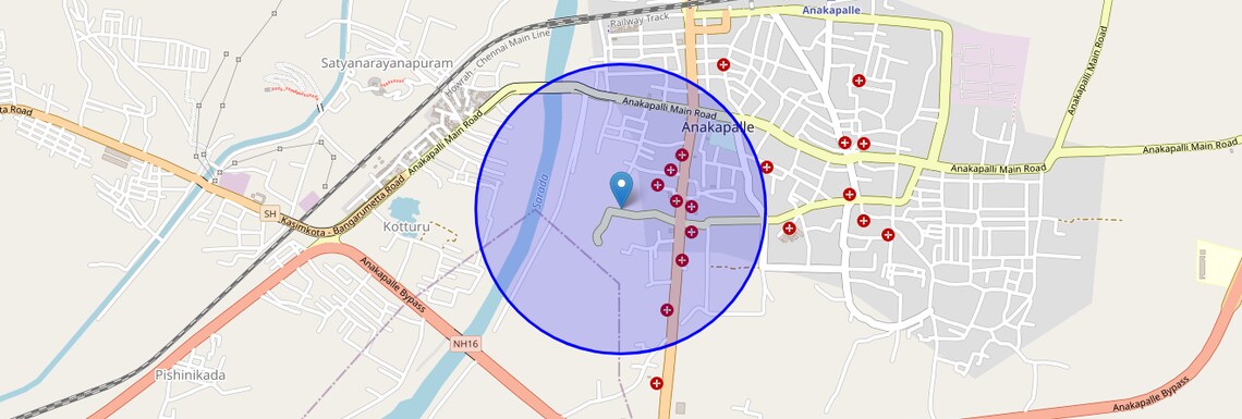 Location Map of Anakapalle, Vizag