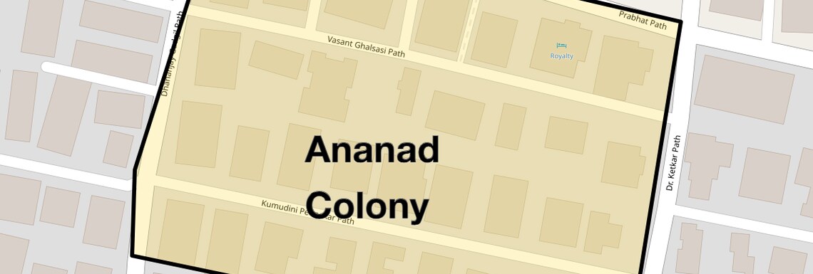 Location Map of Ananad Colony, Pune