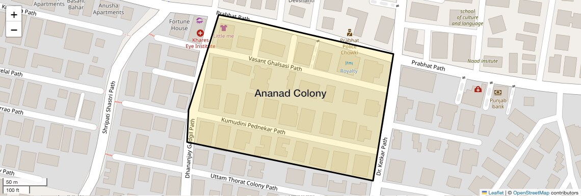 Location Map of Ananad Colony, Pune