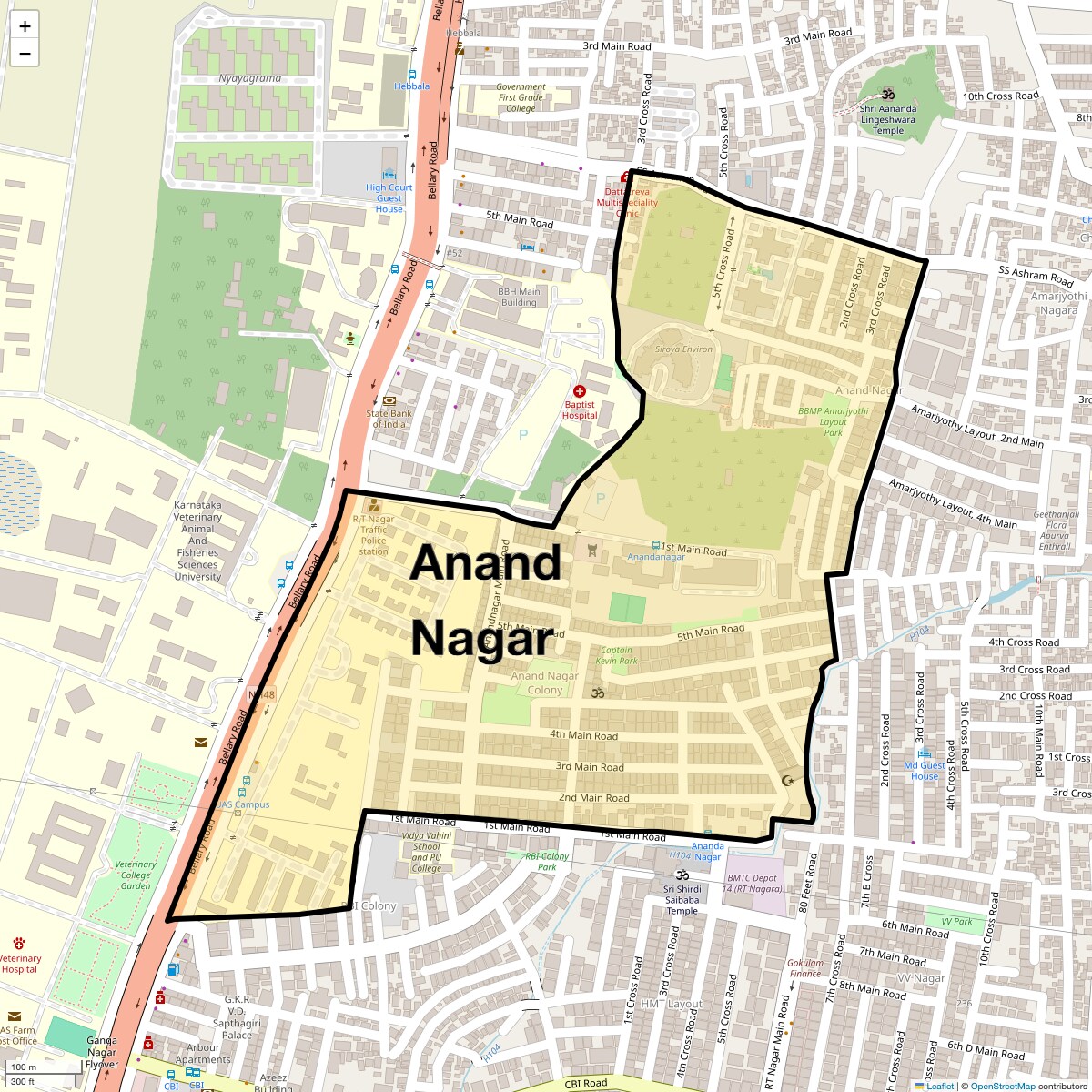 Check Time Travel of Anand Nagar, Bangalore