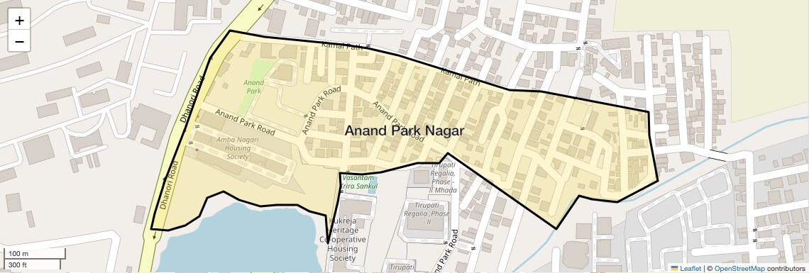 Location Map of Anand Park Nagar, Pune