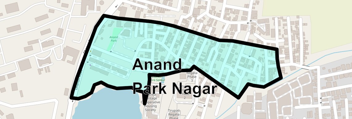 Location Map of Anand Park Nagar, Pune