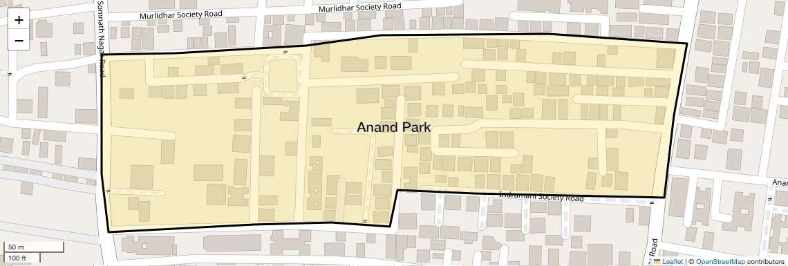 Location Map of Anand Park, Pune