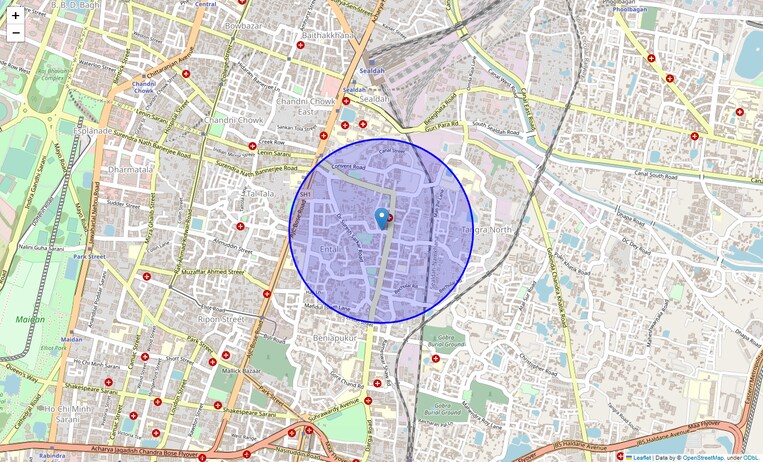 Location Map of Ananda Palit Road