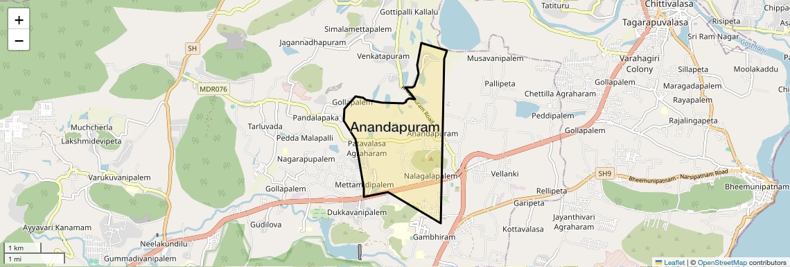Location Map of Anandapuram, Vizag