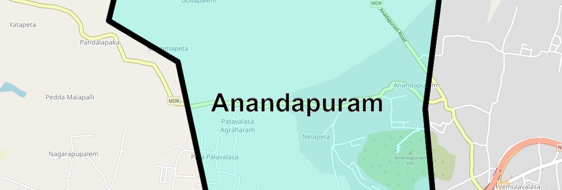 Location Map of Anandapuram, Vizag