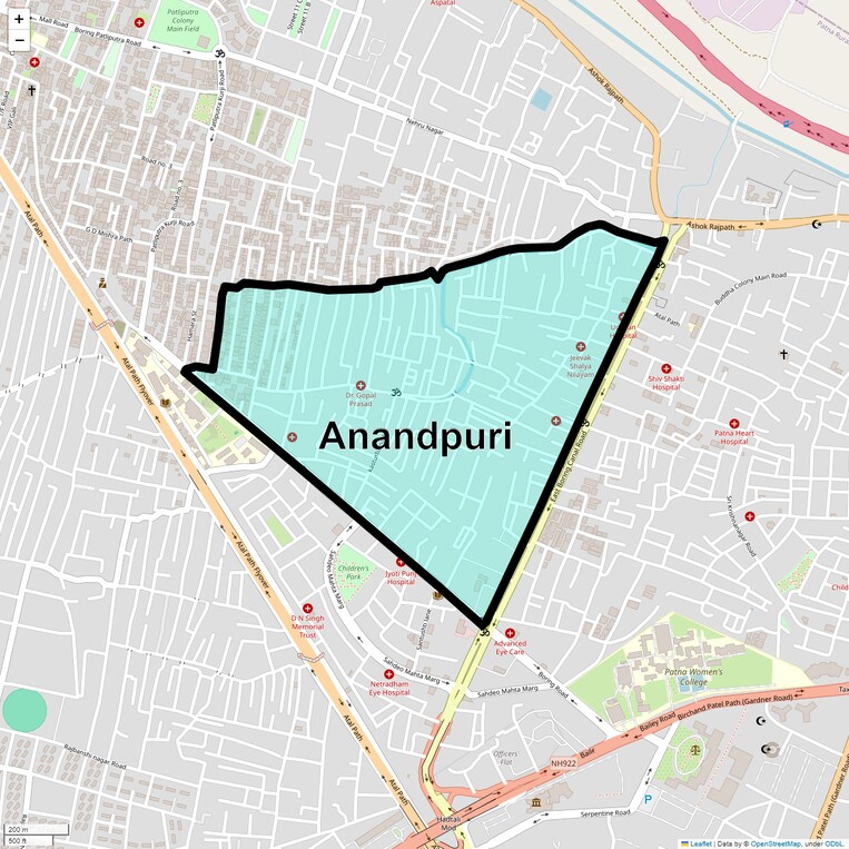 Location Map of Anandpuri