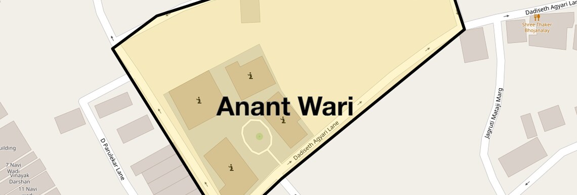 Location Map of Anant Wari, Mumbai