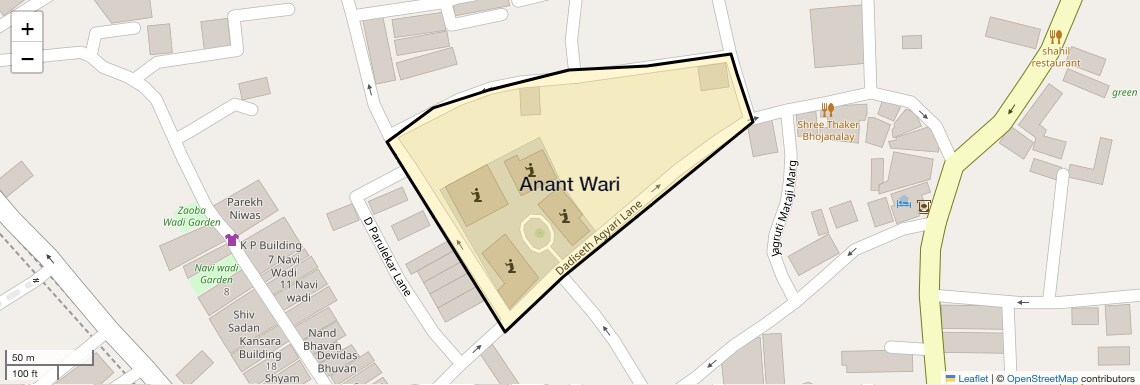 Location Map of Anant Wari, Mumbai