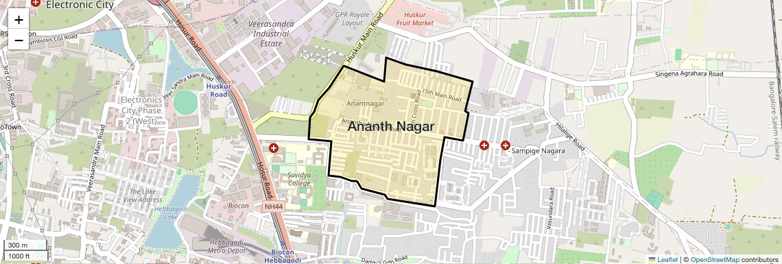 Check Time Travel of Ananth Nagar, Bangalore
