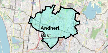 Location Map of Andheri East, Mumbai