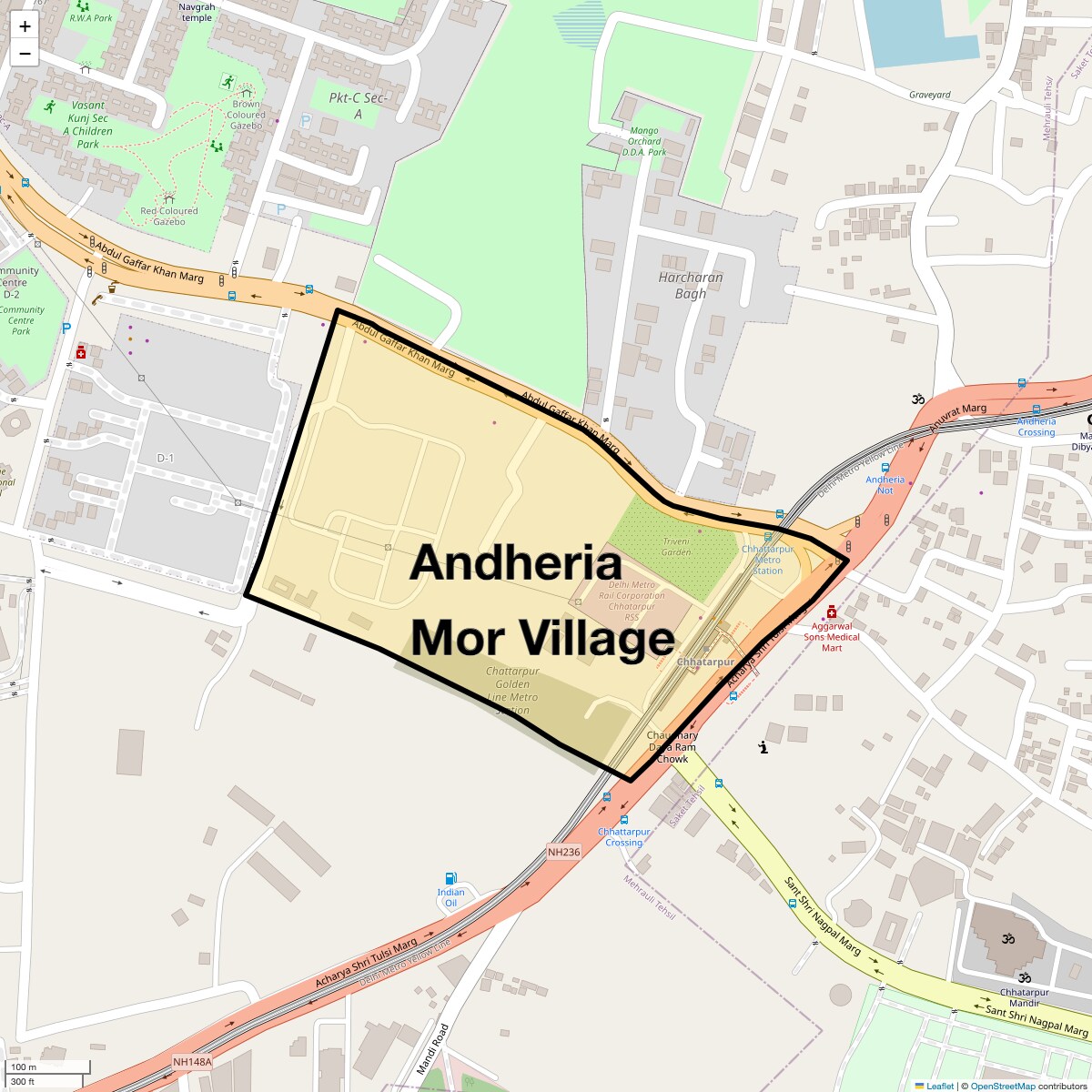 Check Time Travel of Andheria Mor Village, Delhi