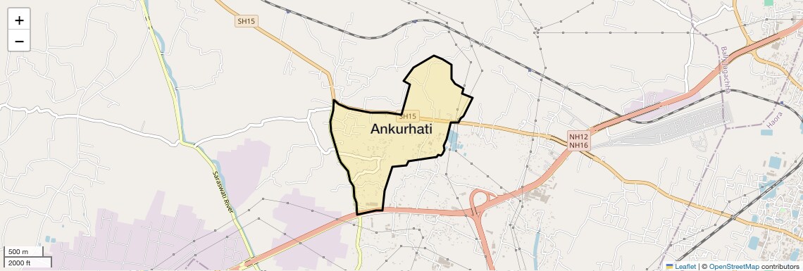 Location Map of Ankurhati, Kolkata