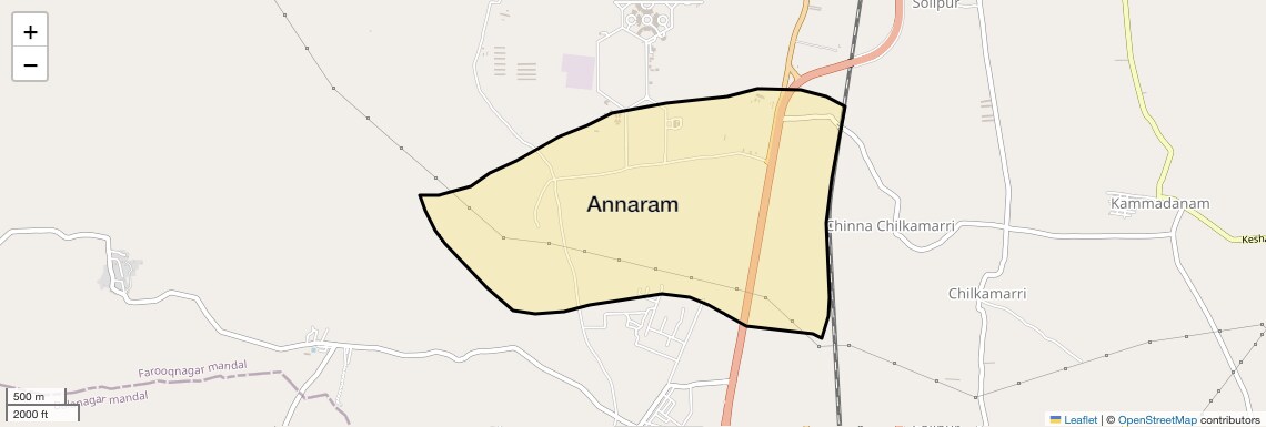 Location Map of Annaram, Hyderabad