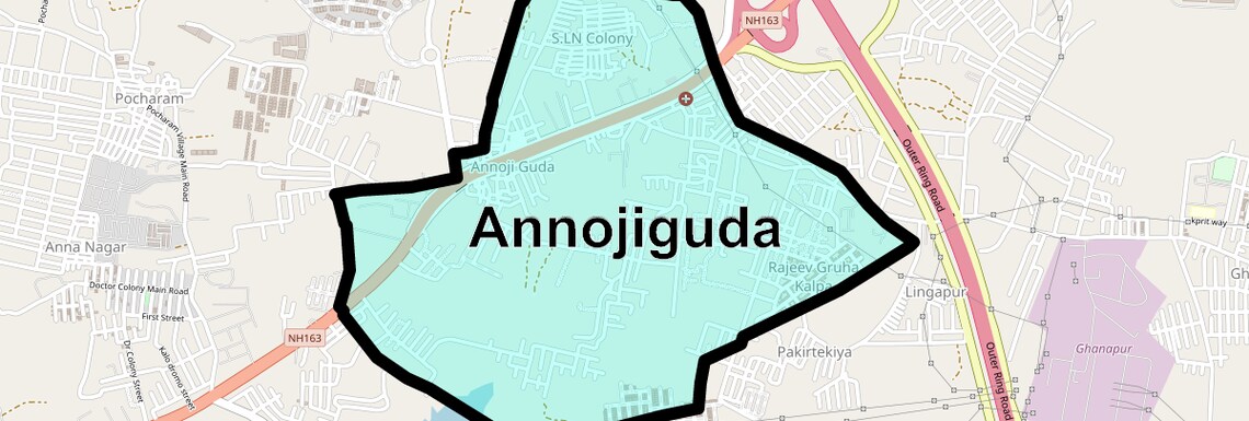 Location Map of Annojiguda, Hyderabad
