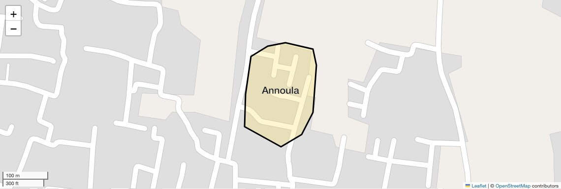 Location Map of Annoula, Varanasi