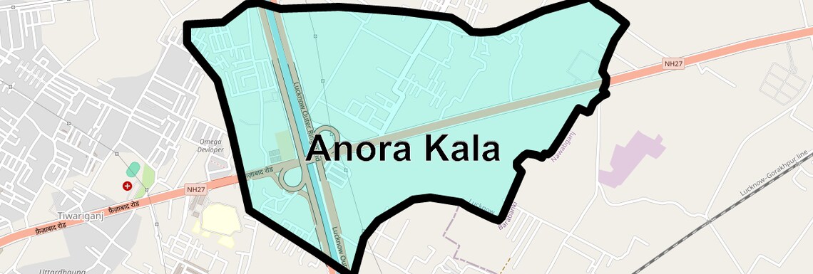 Location Map of Anora Kala, Lucknow