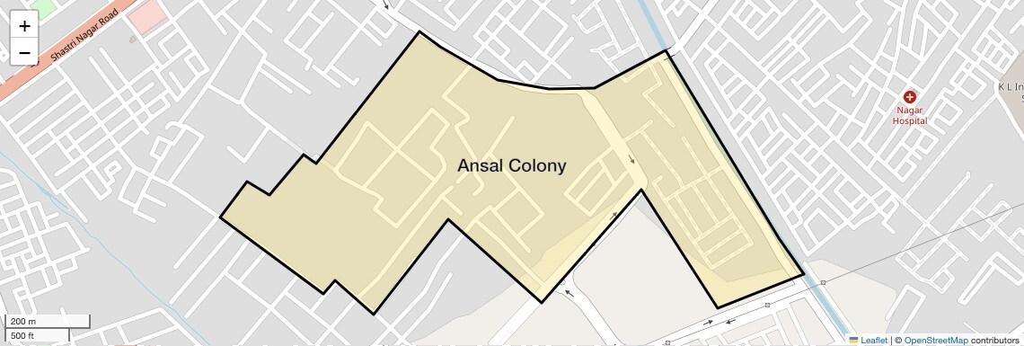Location Map of Ansal Colony, Meerut