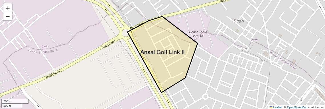 Location Map of Ansal Golf Link II, Greater Noida