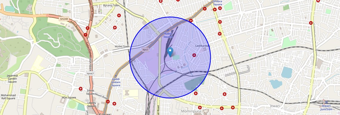 Location Map of Ansar Nagar, Nagpur