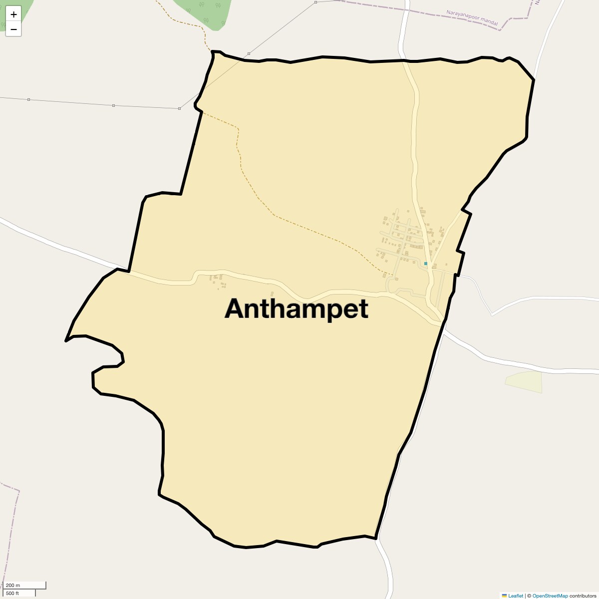 Location Map of Anthampet, Hyderabad