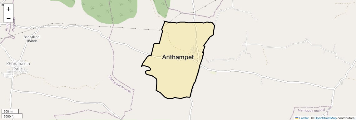 Location Map of Anthampet, Hyderabad