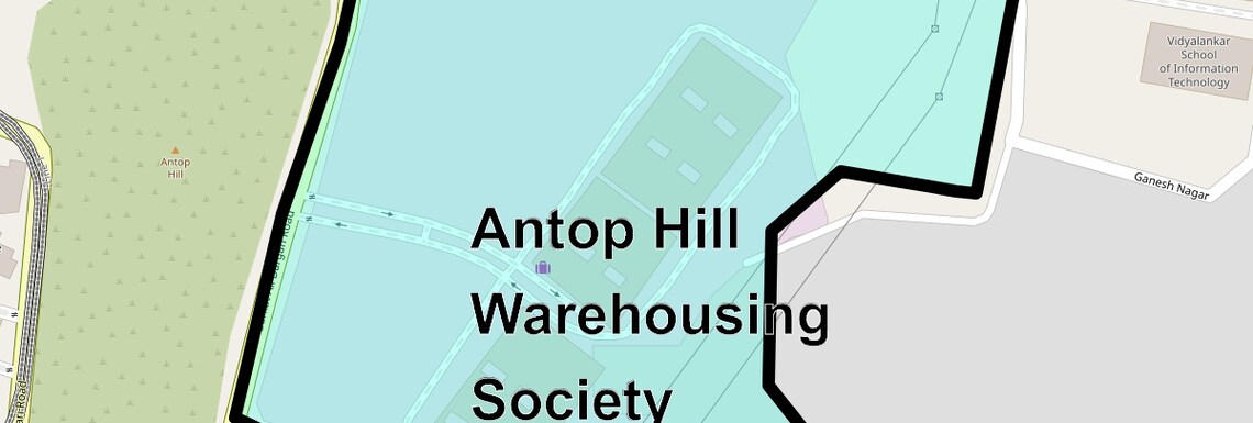 Location Map of Antop Hill Warehousing Society, Mumbai