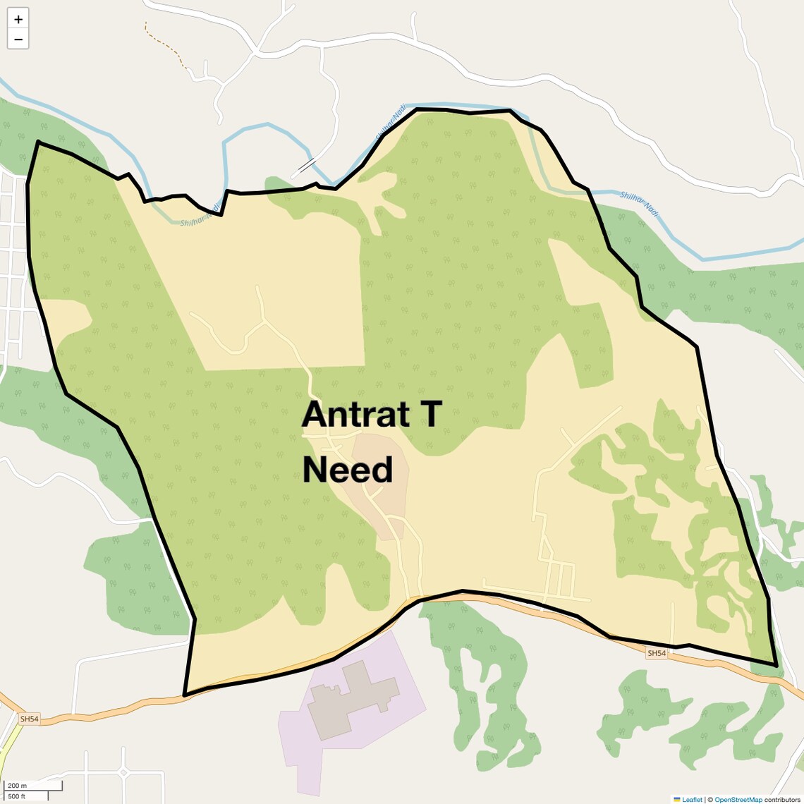 Location Map of Antrat T Need, Navi Mumbai