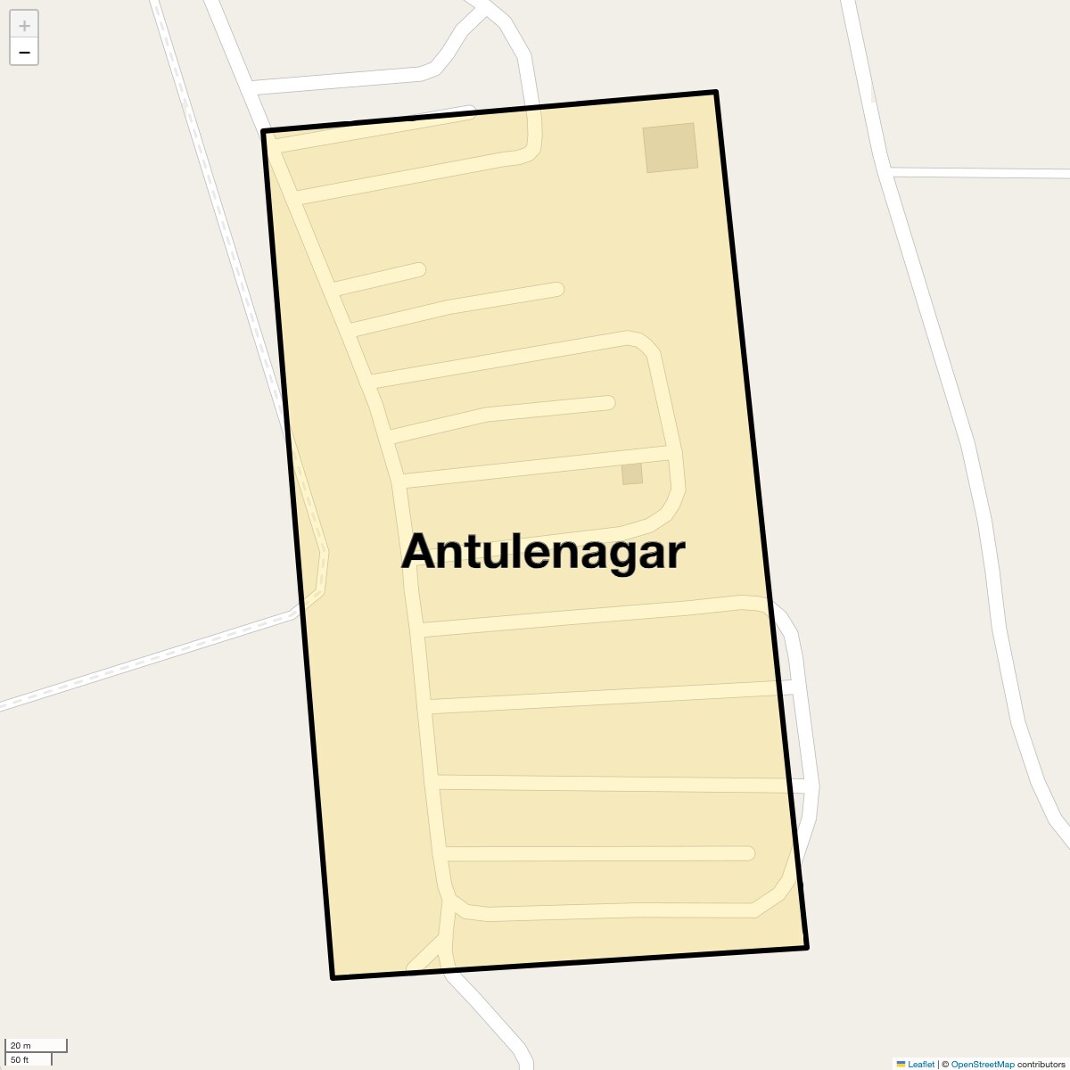 Location Map of Antulenagar, Pune