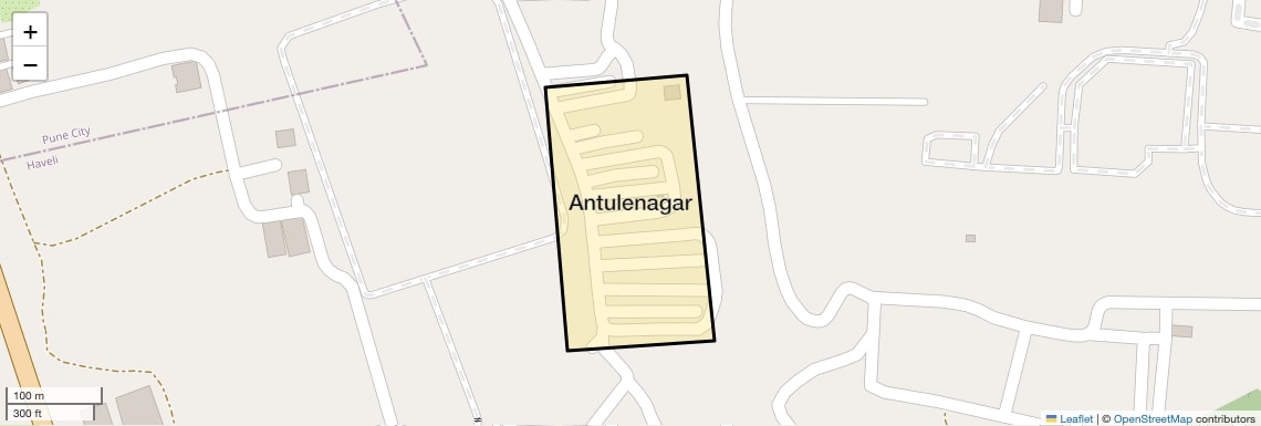 Location Map of Antulenagar, Pune