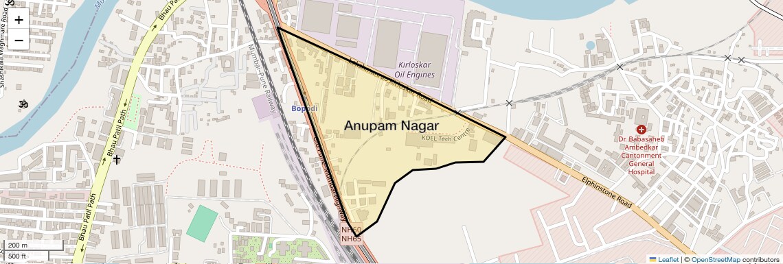 Location Map of Anupam Nagar, Pune