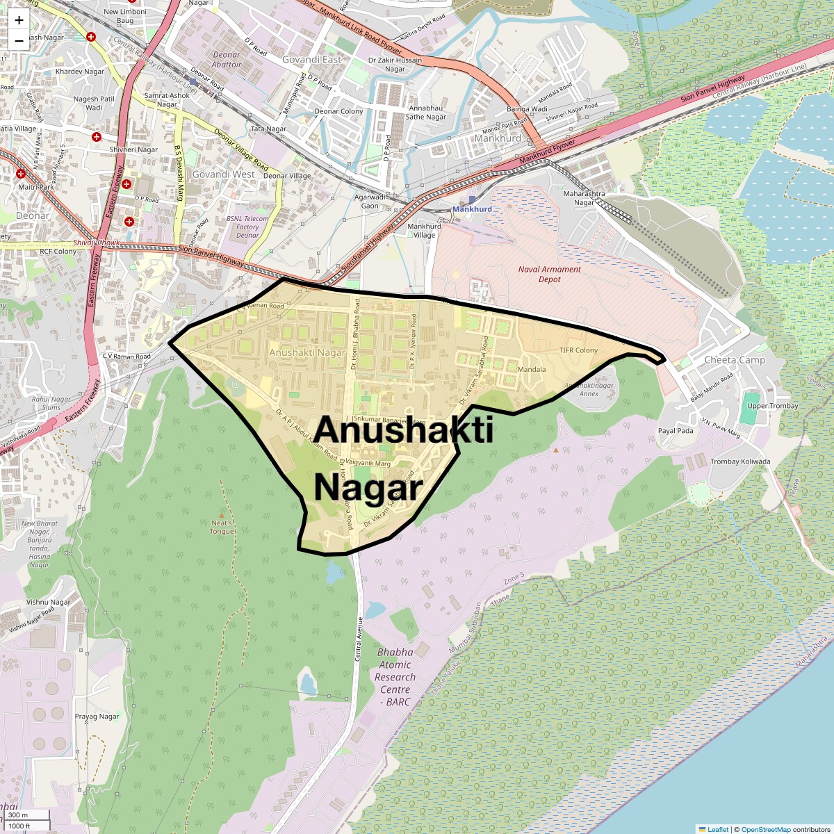Anushakti Nagar Map