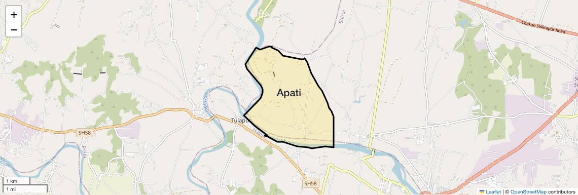 Location Map of Apati, Pune