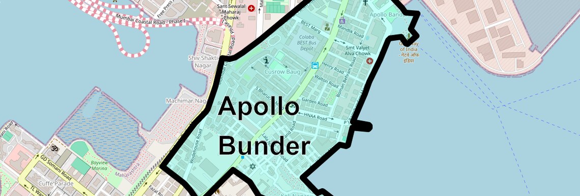 Location Map of Apollo Bunder, Mumbai