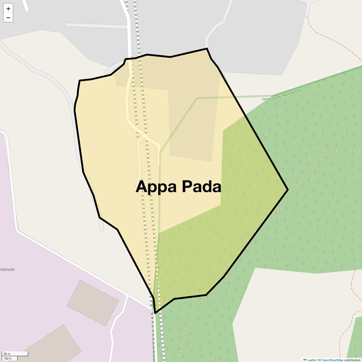 Location Map of Appa Pada, Mumbai