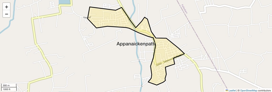 Location Map of Appanaickenpatti, Coimbatore