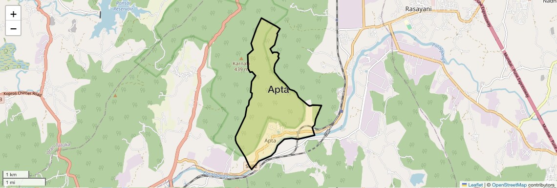 Location Map of Apta, Navi Mumbai