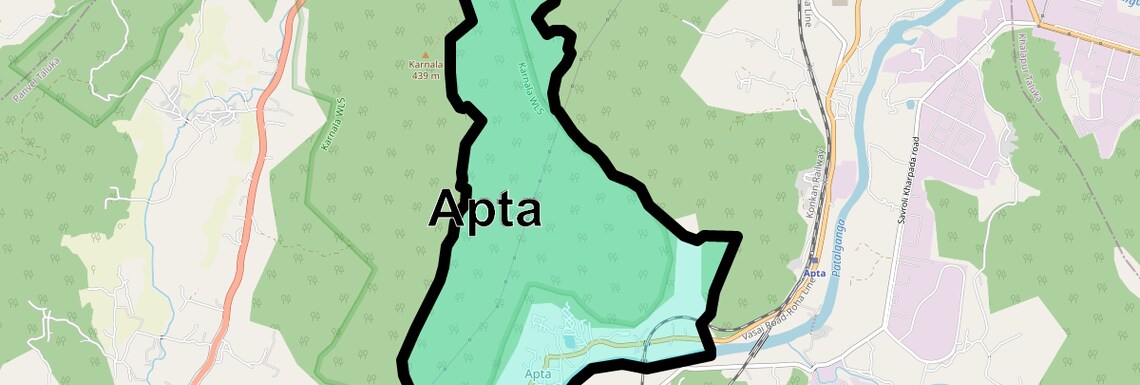 Location Map of Apta, Navi Mumbai