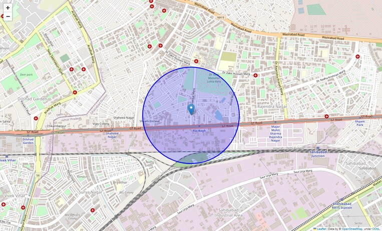 Location Map of Aradhana Road