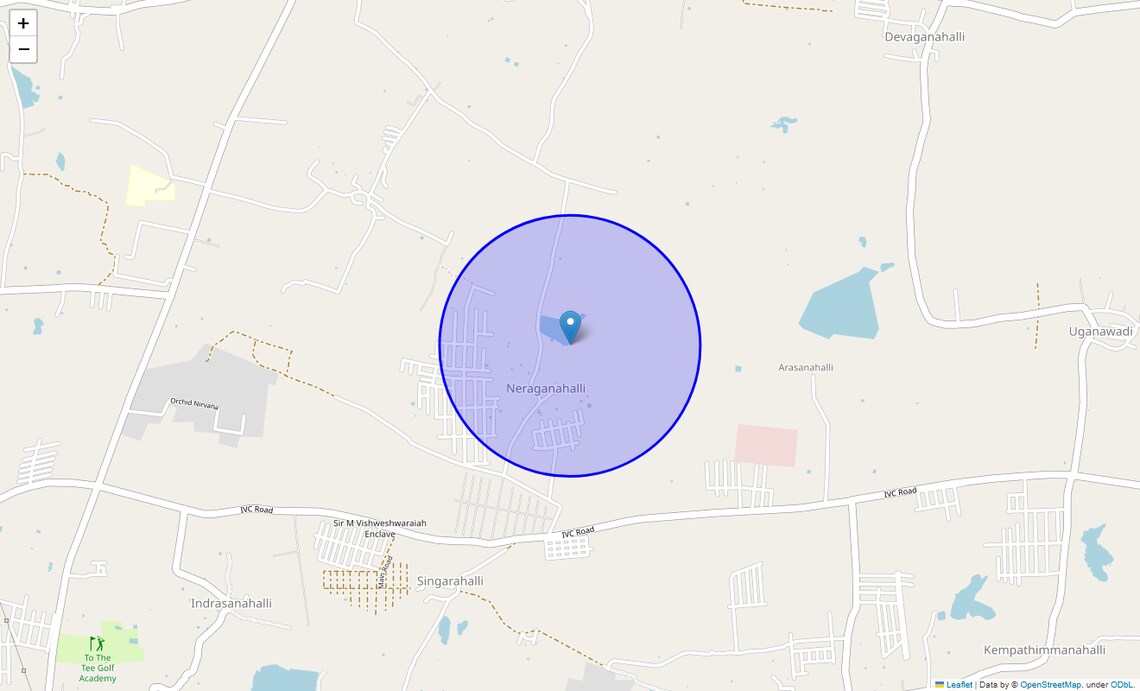 Location Map of Arasanahalli Peddanahalli, Bangalore