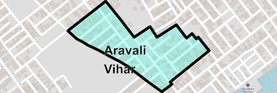 Location Map of Aravali Vihar, Faridabad