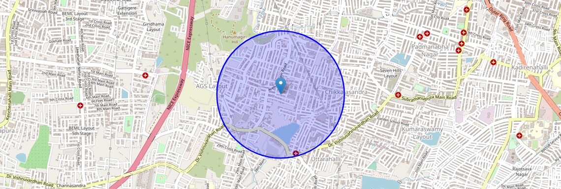 Location Map of Arehalli, Bangalore