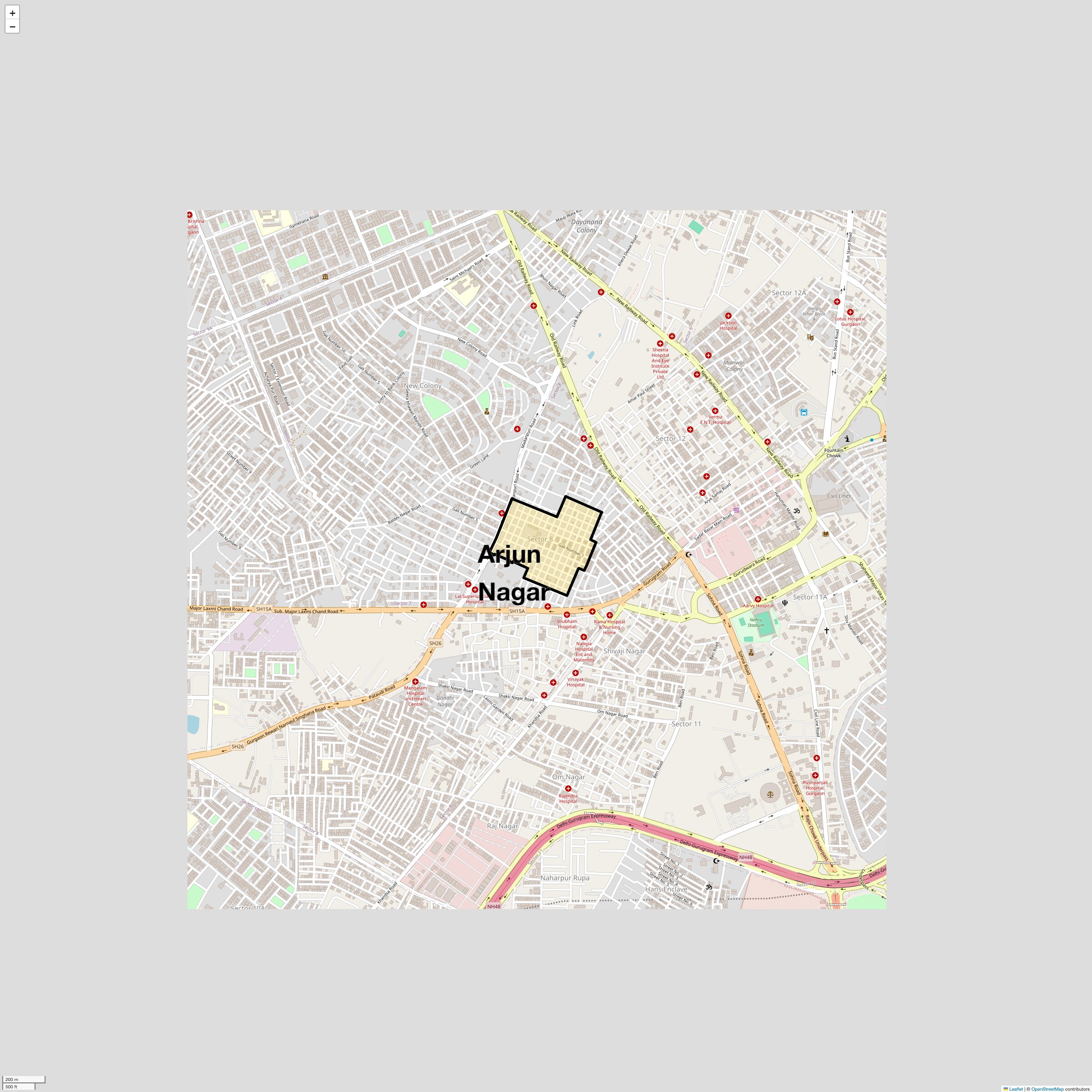 Check Time Travel of Arjun Nagar, Gurgaon