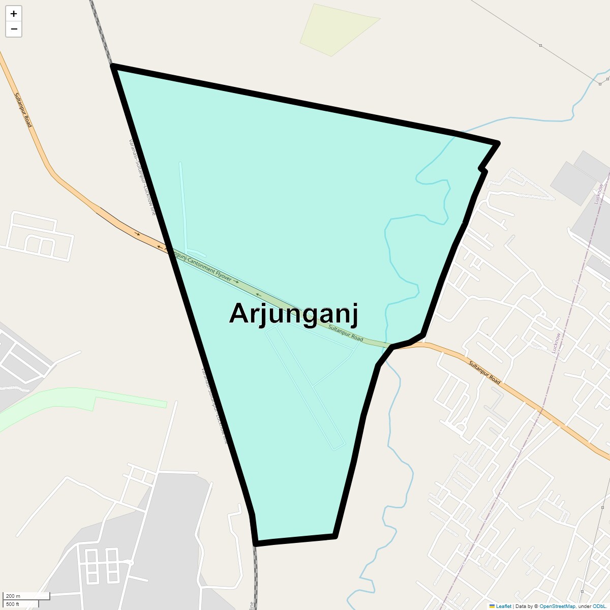 Location Map of Arjunganj, Lucknow