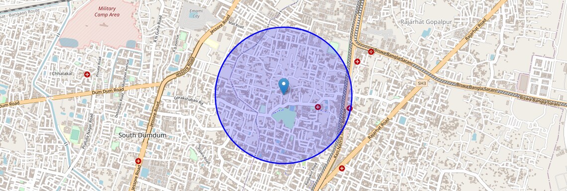 Location Map of Arjunpur, Kolkata