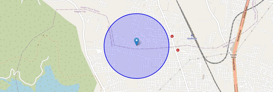 Location Map of Arti Town Colony, Nagpur