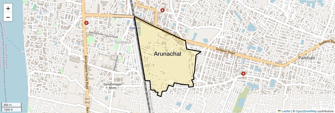 Location Map of Arunachal, Kolkata