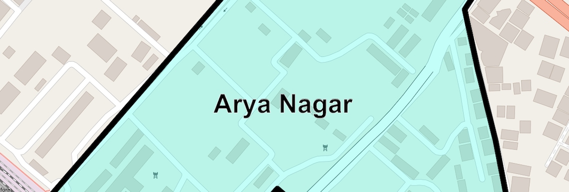 Location Map of Arya Nagar, Ghaziabad