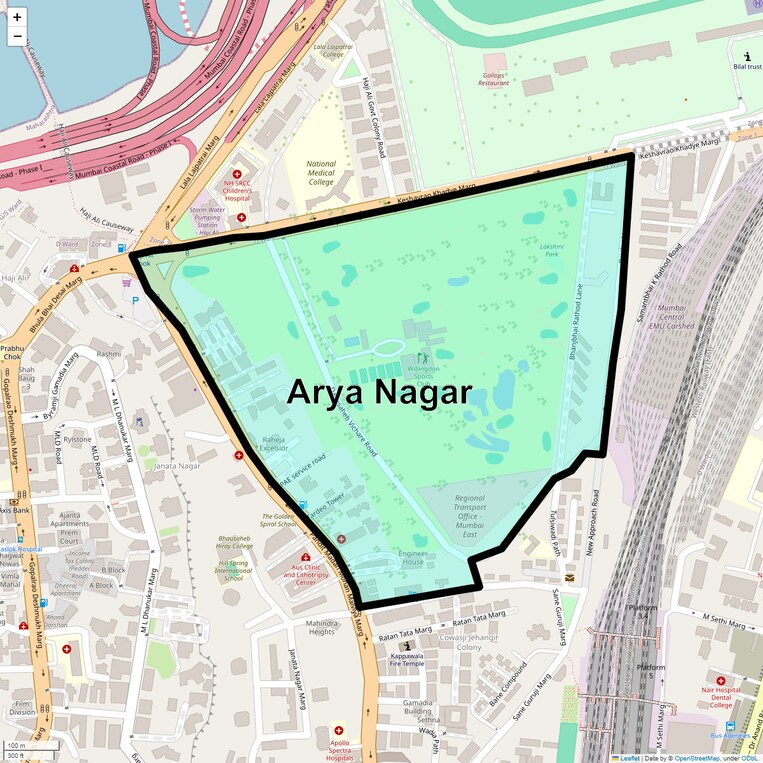 Location Map of Arya Nagar
