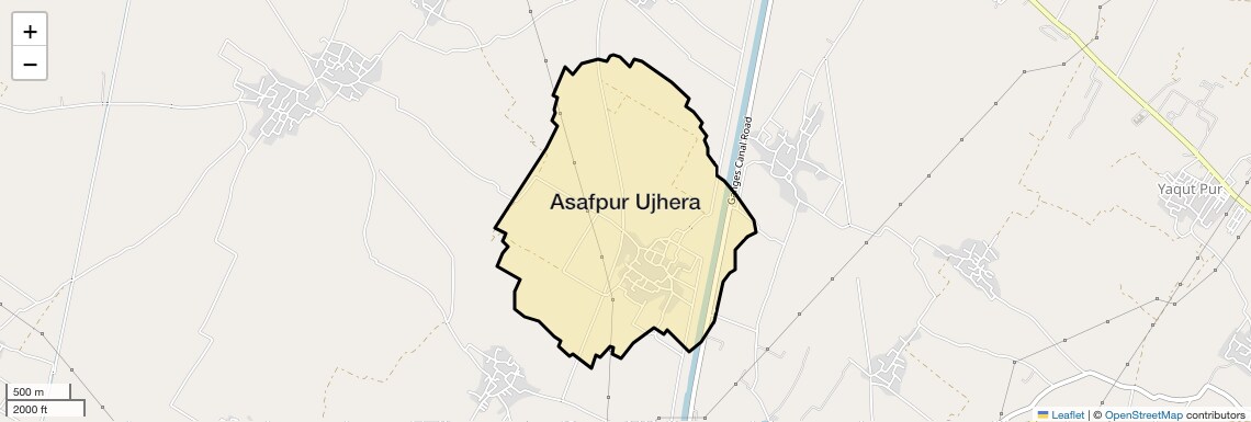 Location Map of Asafpur Ujhera, Ghaziabad